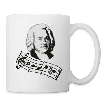 bach noten 3col vers2 - Tasse - Weiß - Rechts
