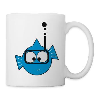 Fisch - Tasse - Weiß - Rechts