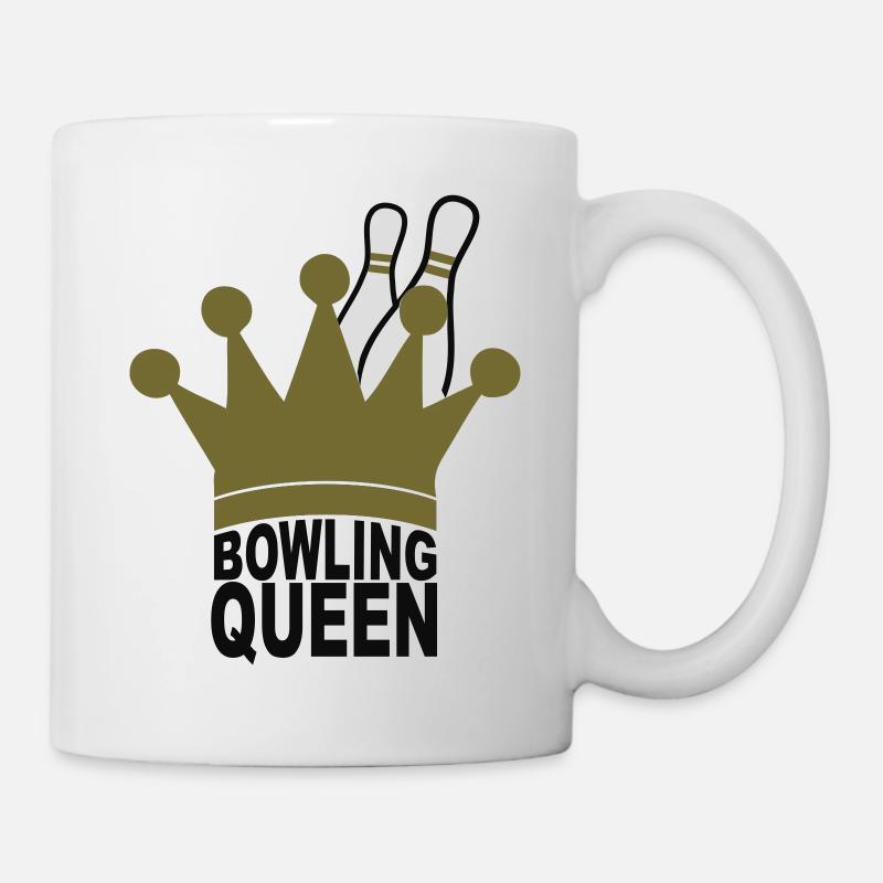 bowling queen - Tasse - Weiß