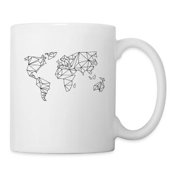 Weltkarte - Tasse - Weiß - Rechts