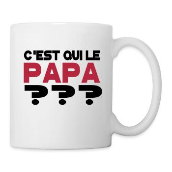 C'est qui le papa 2 - Mug blanc - blanc - Droite