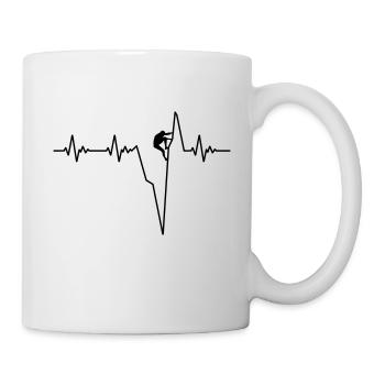 Klettern Herzschlag - Tasse - Weiß - Rechts