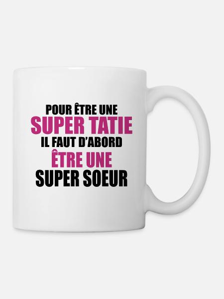 pour être une super tatie - Mug blanc - blanc