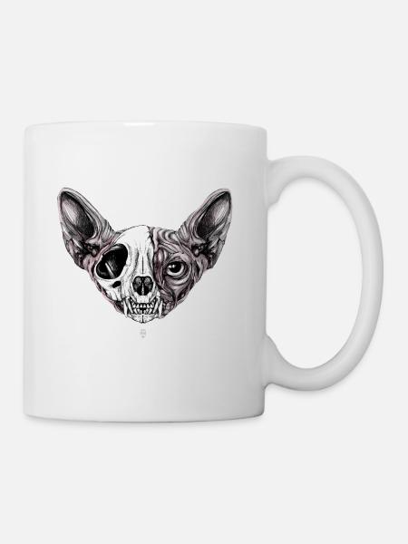Shynx Katze Halbschädel - Tasse - Weiß