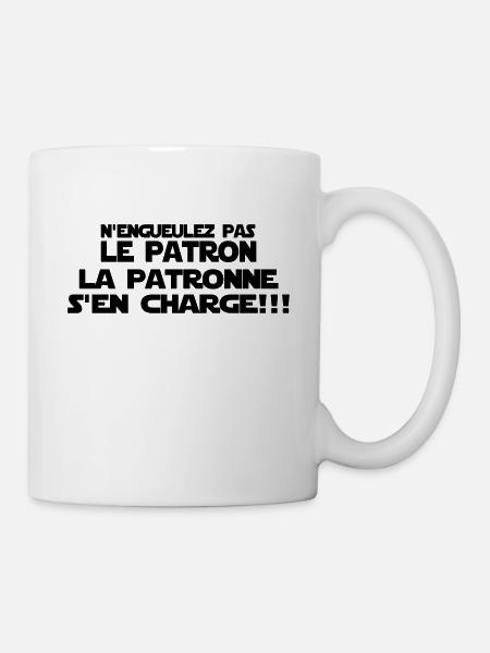 n'engueulez pas le patron - Mug blanc - blanc