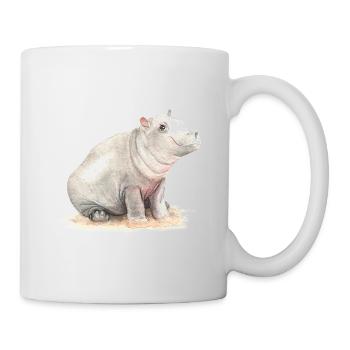 Nilpferd - Tasse - Weiß - Rechts