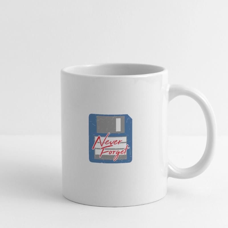 Never Forget Diskette Computer Speicher PC Retro Tasse
