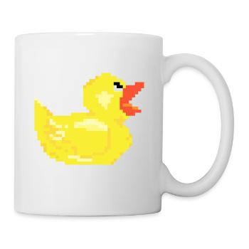 Duck duck pixel retro optics gift poison - Mug - white - Right
