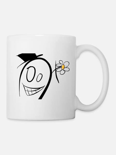 Verrücktes Männchen - Tasse - Weiß