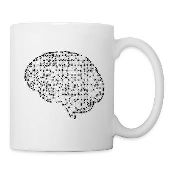 Head in internet pattern - Mug - white - Right