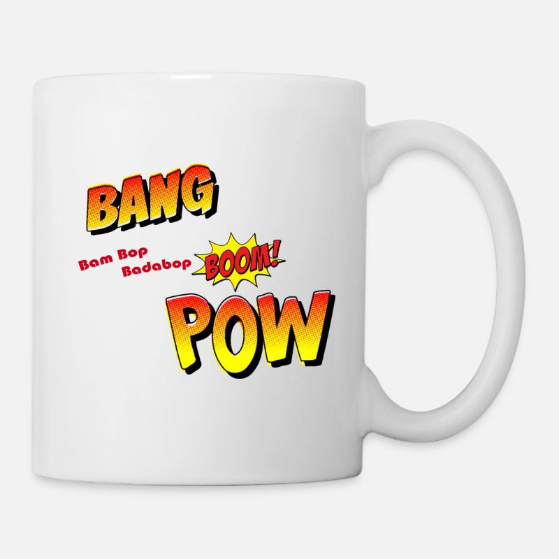 Bang Boom Pow - Comic - Tasse - Weiß