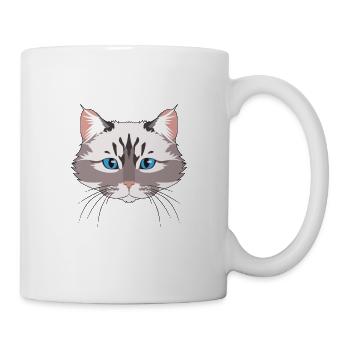 Heilige Birma Katze Geschenk Mann Frau Birman - Tasse - Weiß - Rechts