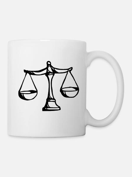 Libra Justice Lawyers Law Gift Idea - Mug - white