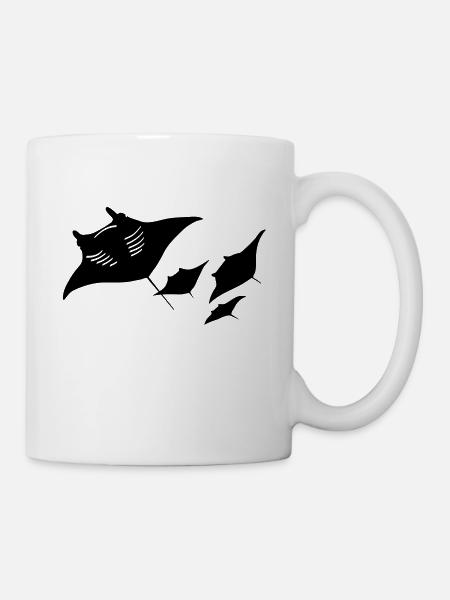 manta raie plongée plongeur scuba diving poisson - Mug blanc - blanc