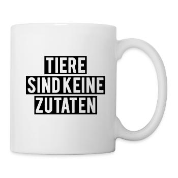 Animals are not ingredients animal welfare slogan - Mug - white - Right