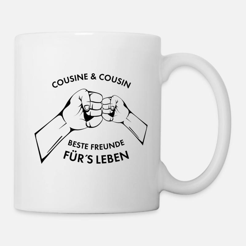 Hands cousin and cousin black - Mug - white