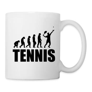 tennis evolution Tennis spieler platz coach - Tasse - Weiß - Rechts