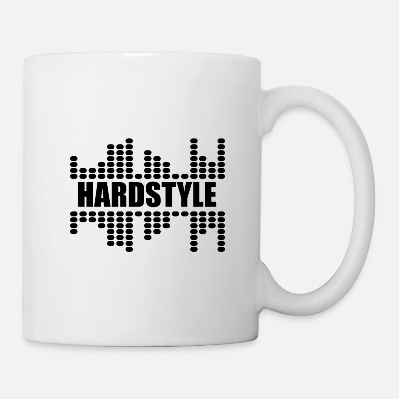 Hardstyle Musique EDM Techno DJ - Mug blanc - blanc