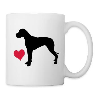 Deutsche Dogge - Mug blanc - blanc - Droite