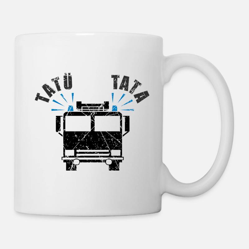 Feuerwehrauto - Tasse - Weiß