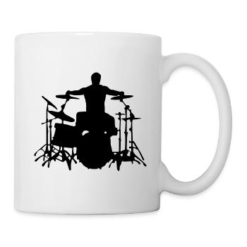 Schlagzeug Musiker - Tasse - Weiß - Rechts
