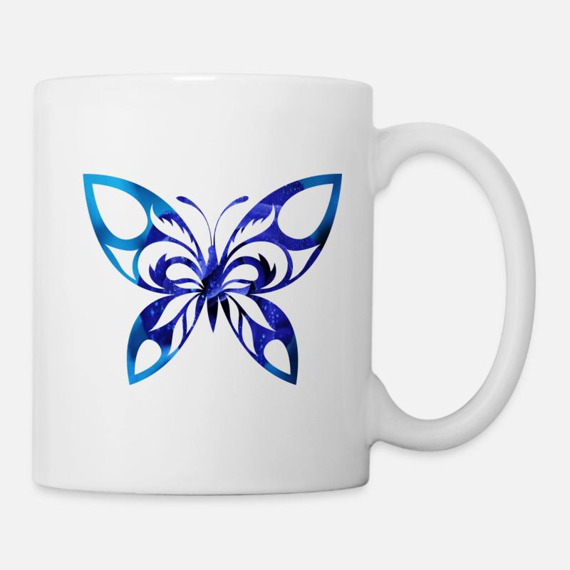 Schmetterling - Tasse - Weiß