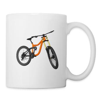 Downhill Bike, Mountain Bike, Bicycle - Mug - white - Right