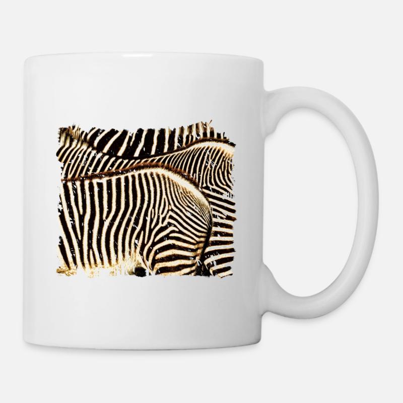 Zebra mit weißen oder schwarzen Streifen? - Tasse - Weiß