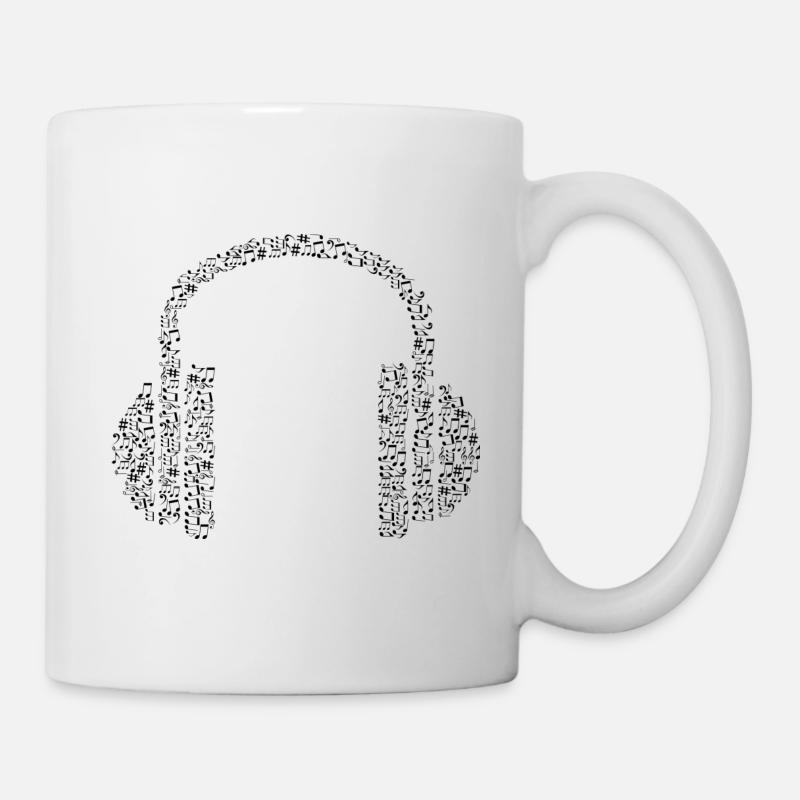 casque de musique - Mug blanc - blanc