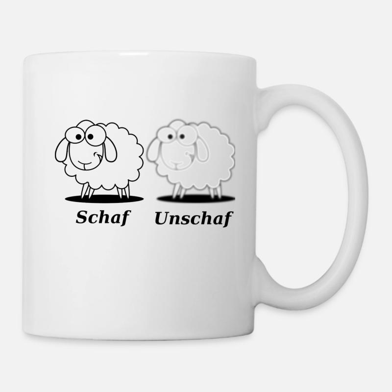 Schaf Unschaf lustiges - Tasse - Weiß