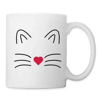 Katze - Tasse - Weiß - Rechts