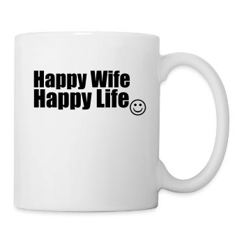 Happy Wife, Happy Life - Mug blanc - blanc - Droite