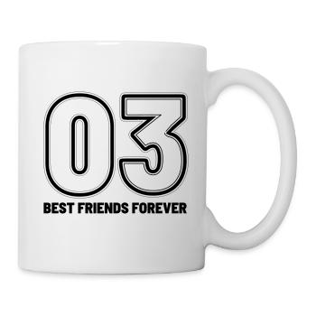03 Best Friends Forever meilleures amies cadeau - Mug blanc - blanc - Droite