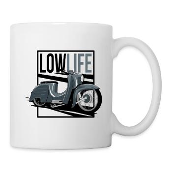vélomoteur à basse vie - Mug blanc - blanc - Droite