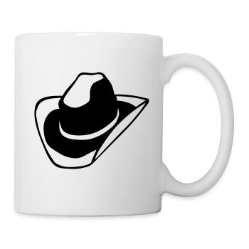 chapeau cowboy western - Mug blanc - blanc - Droite