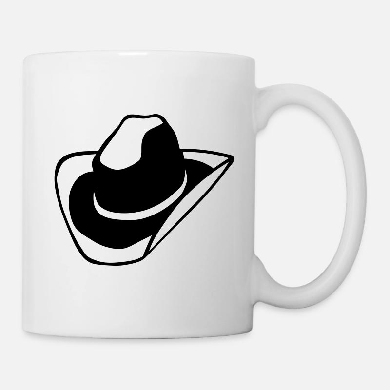 chapeau cowboy western - Mug blanc - blanc