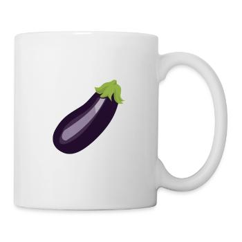 Aubergine - Mug blanc - blanc - Droite