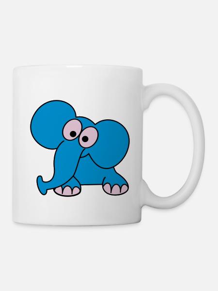 elefant - Tasse - Weiß