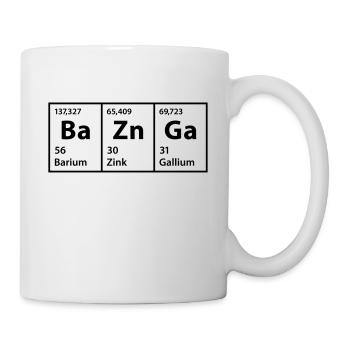 Periodensystem BaZnGa Nerd Geek Big Bang Urknall - Tasse - Weiß - Rechts