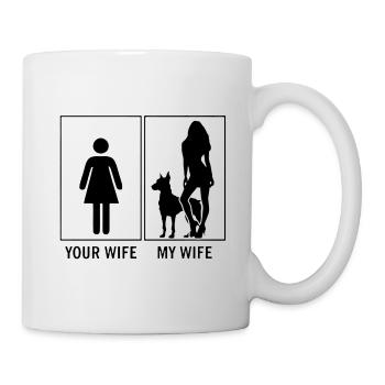 ta femme vs ma femme - Mug blanc - blanc - Droite