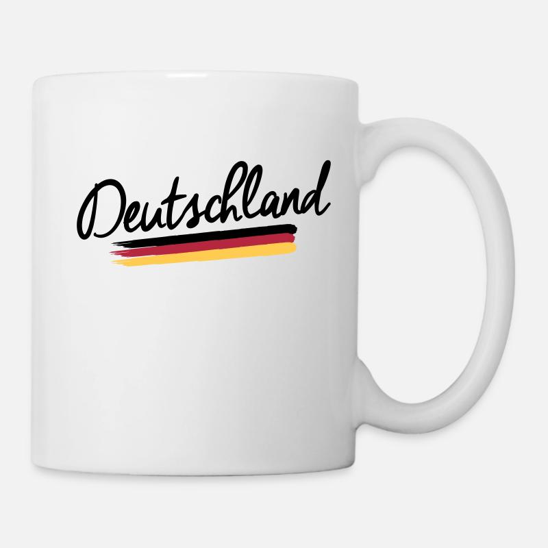 Deutschland - Germany - Bundesrepublik -Flagge BRD - Tasse - Weiß