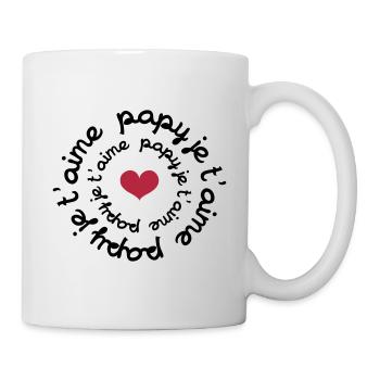 Papy je t'aime - Mug blanc - blanc - Droite
