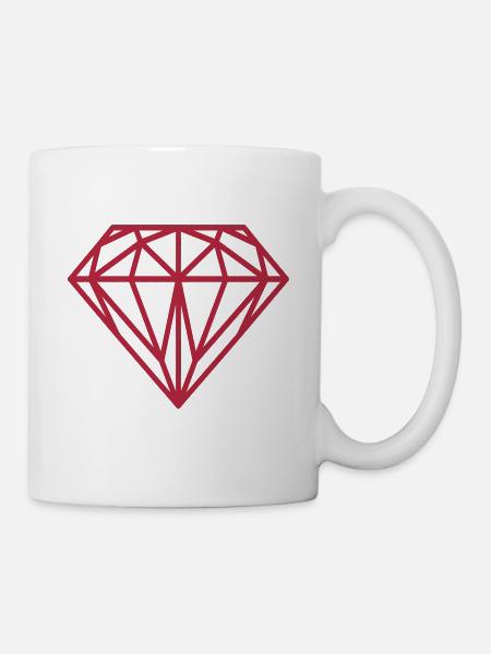 Diamant - Tasse - Weiß