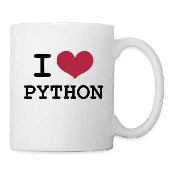 I Love Python [Developer / Geek] - Mug - white - Right