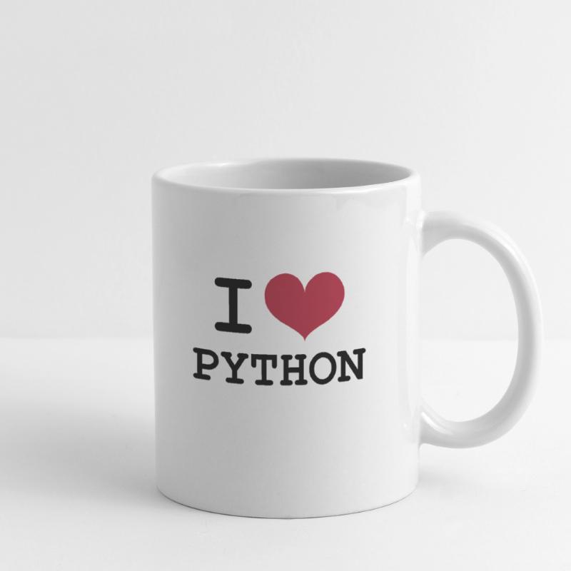 I Love Python Mug blanc