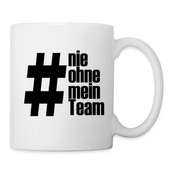 ohne mein team - Tasse - Weiß - Rechts