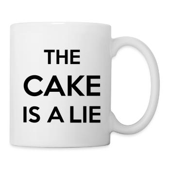 The Cake Is A Lie - Mug - white - Right