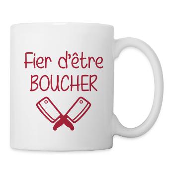 Fier d'être Boucher - Mug blanc - blanc - Droite