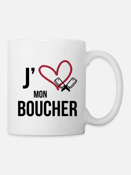 J'aime mon Boucher - Mug blanc - blanc