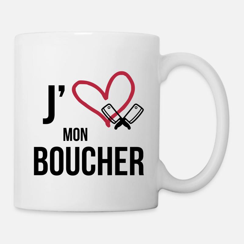 J'aime mon Boucher - Mug blanc - blanc